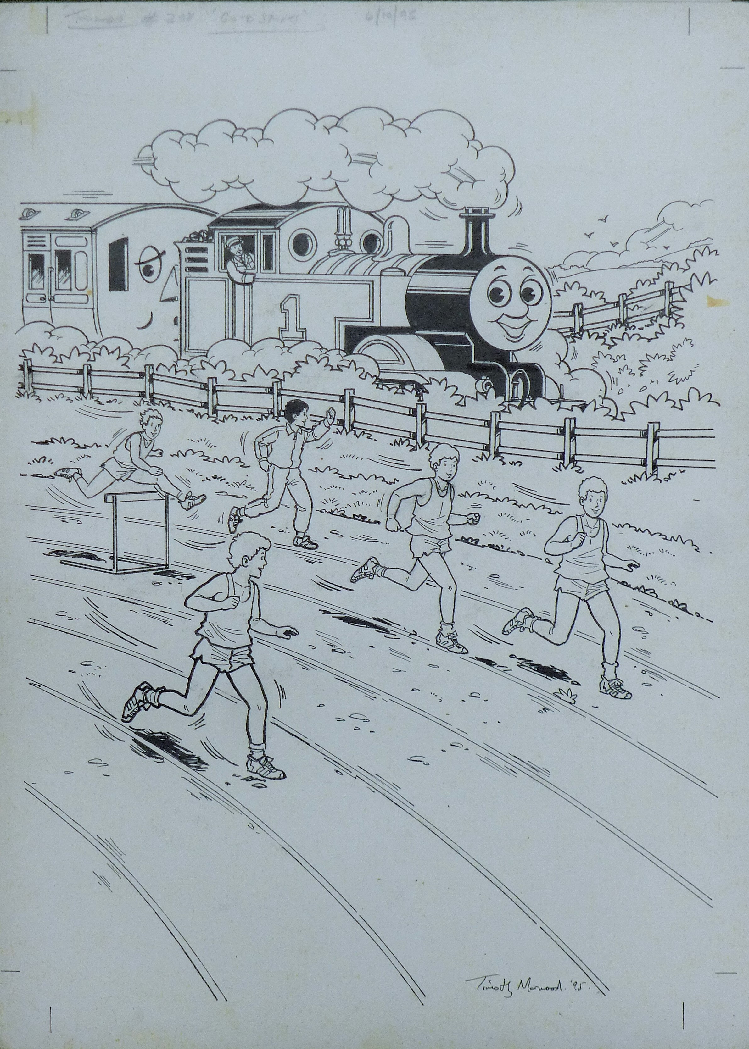 MARWOOD, TIMOTHY (1954-2009) British (AR), "Thomas the Tank Engine", original artwork,