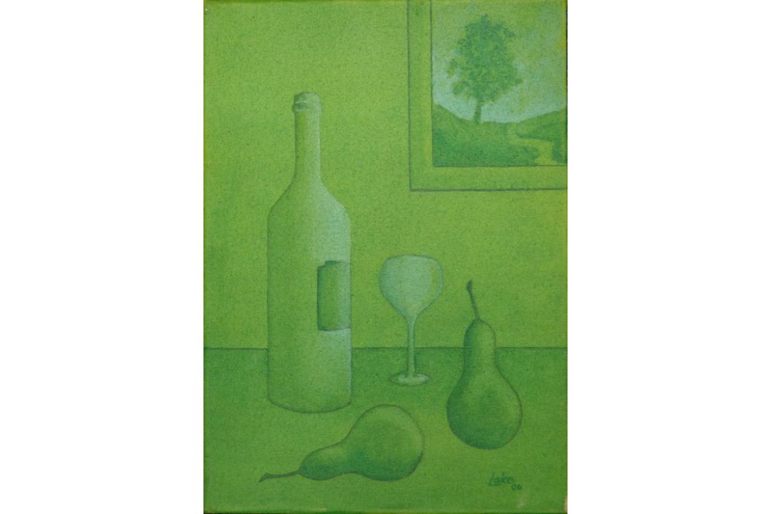 LAKE, ALAN (21st century) British (AR), "Still Life in Green", oil on canvas, signed and dated '06, - Image 1 of 2