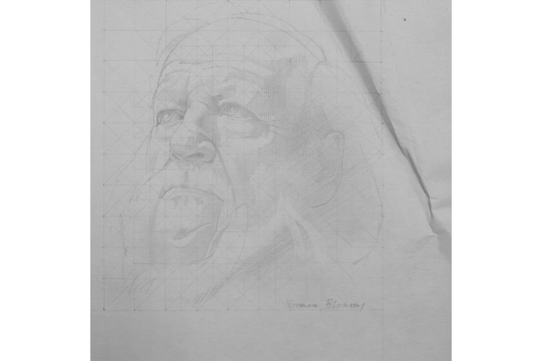 BLAMEY, NORMAN CHARLES OBE RA (1914-2000) British (AR), "Portrait of a Man", pencil on paper, - Image 1 of 3
