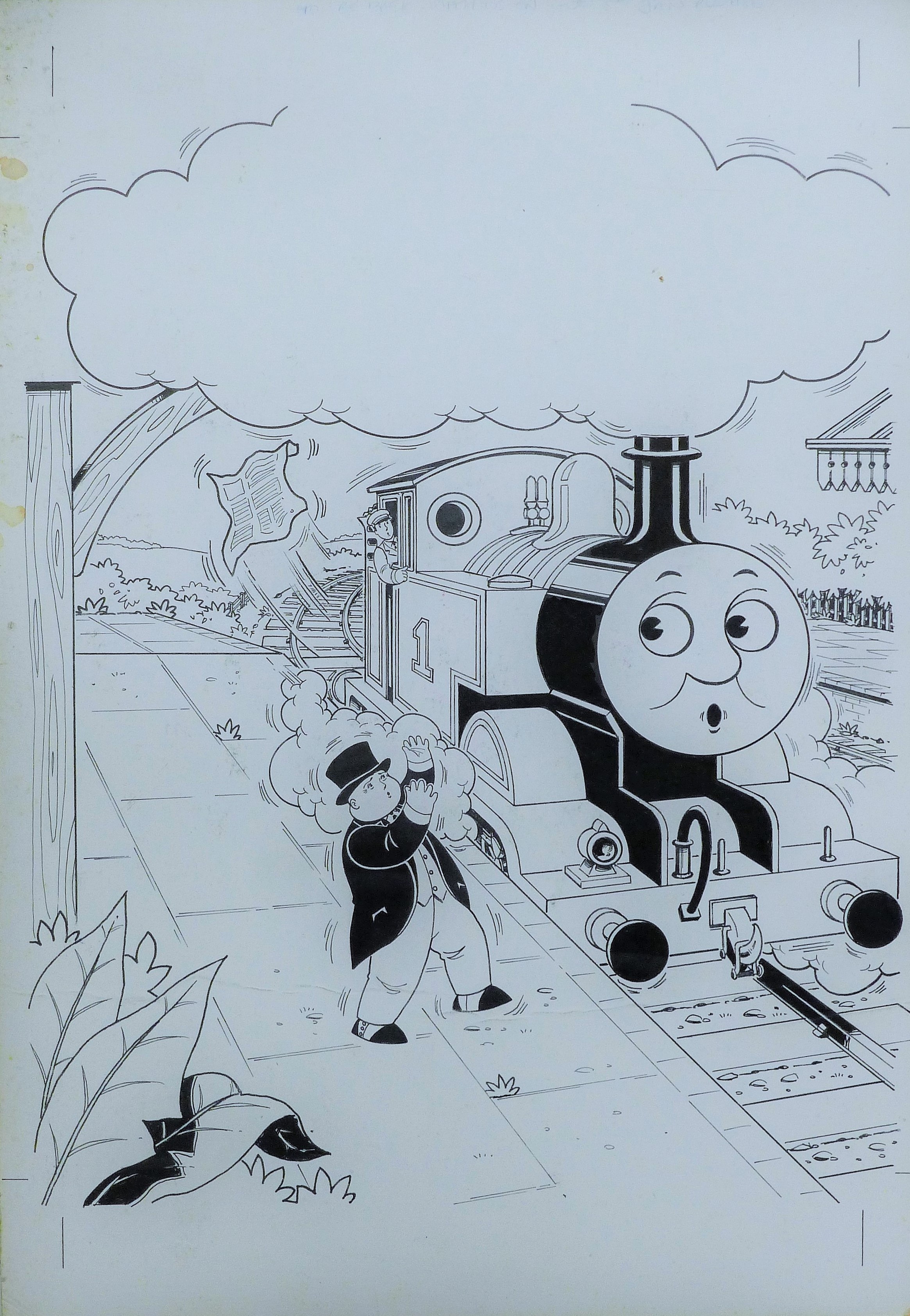 MARWOOD, TIMOTHY (1954-2009) British (AR), "Thomas the Tank Engine", original artwork,