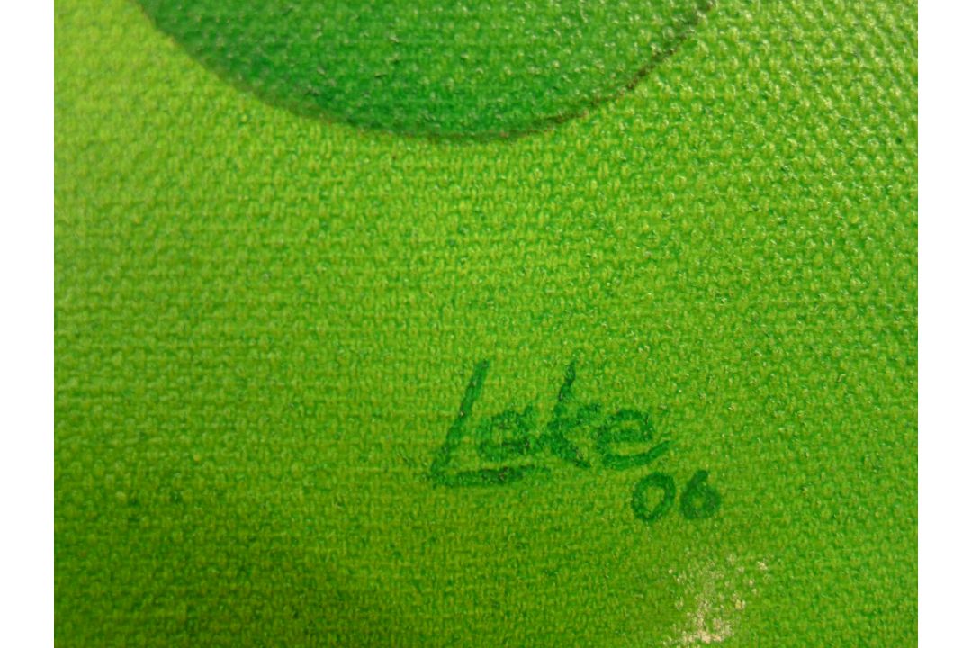 LAKE, ALAN (21st century) British (AR), "Still Life in Green", oil on canvas, signed and dated '06, - Image 2 of 2