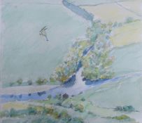 BUSBY, JOHN (1928-2015) British (AR), Kestrel, Border Windhover, R Tweed, Nr Broughton Oct 13,