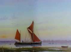 HAYMAN, PETER (born 1930) British (AR), Estuary, watercolour, unframed. 23 x 30.5 cm.