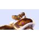 An 18 ct gold poodle dog brooch with ruby set eyes and enamel decoration.. 2.75 cm high. 8. - Image 3 of 3