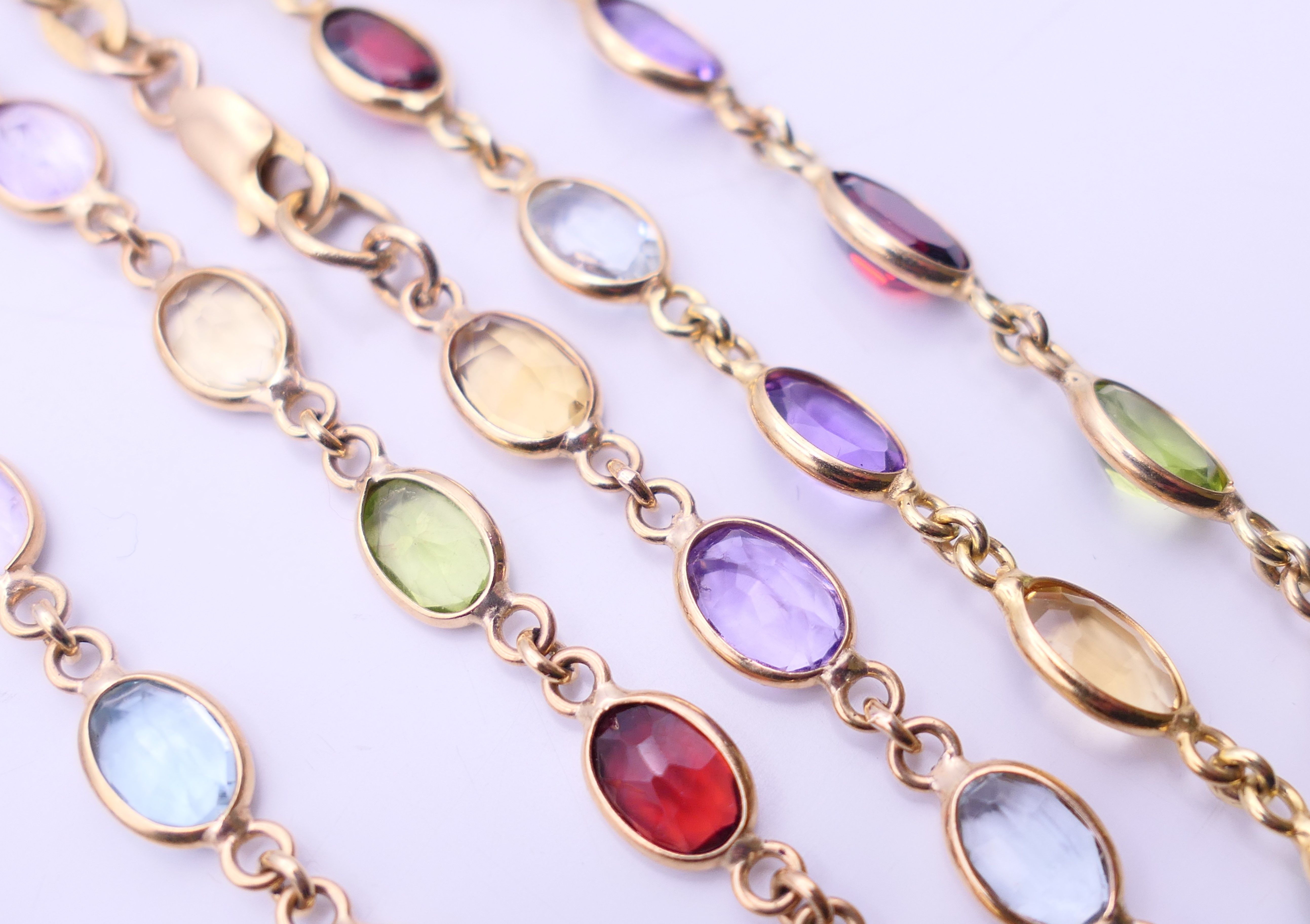 An 18 ct gold tourmaline ring and a quantity of 9 ct gold tourmaline and other stone set jewellery. - Image 3 of 13