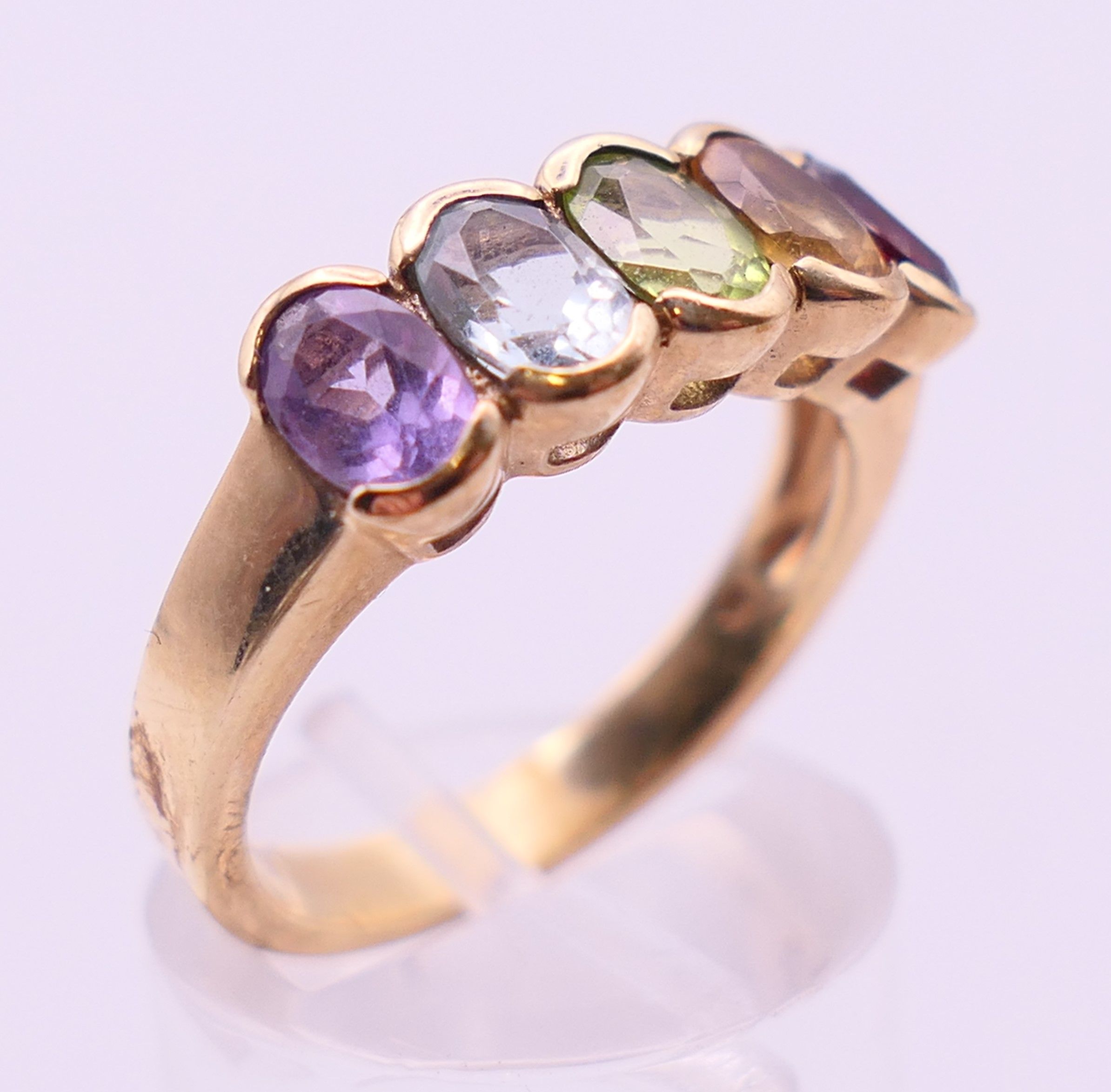 An 18 ct gold tourmaline ring and a quantity of 9 ct gold tourmaline and other stone set jewellery. - Image 10 of 13