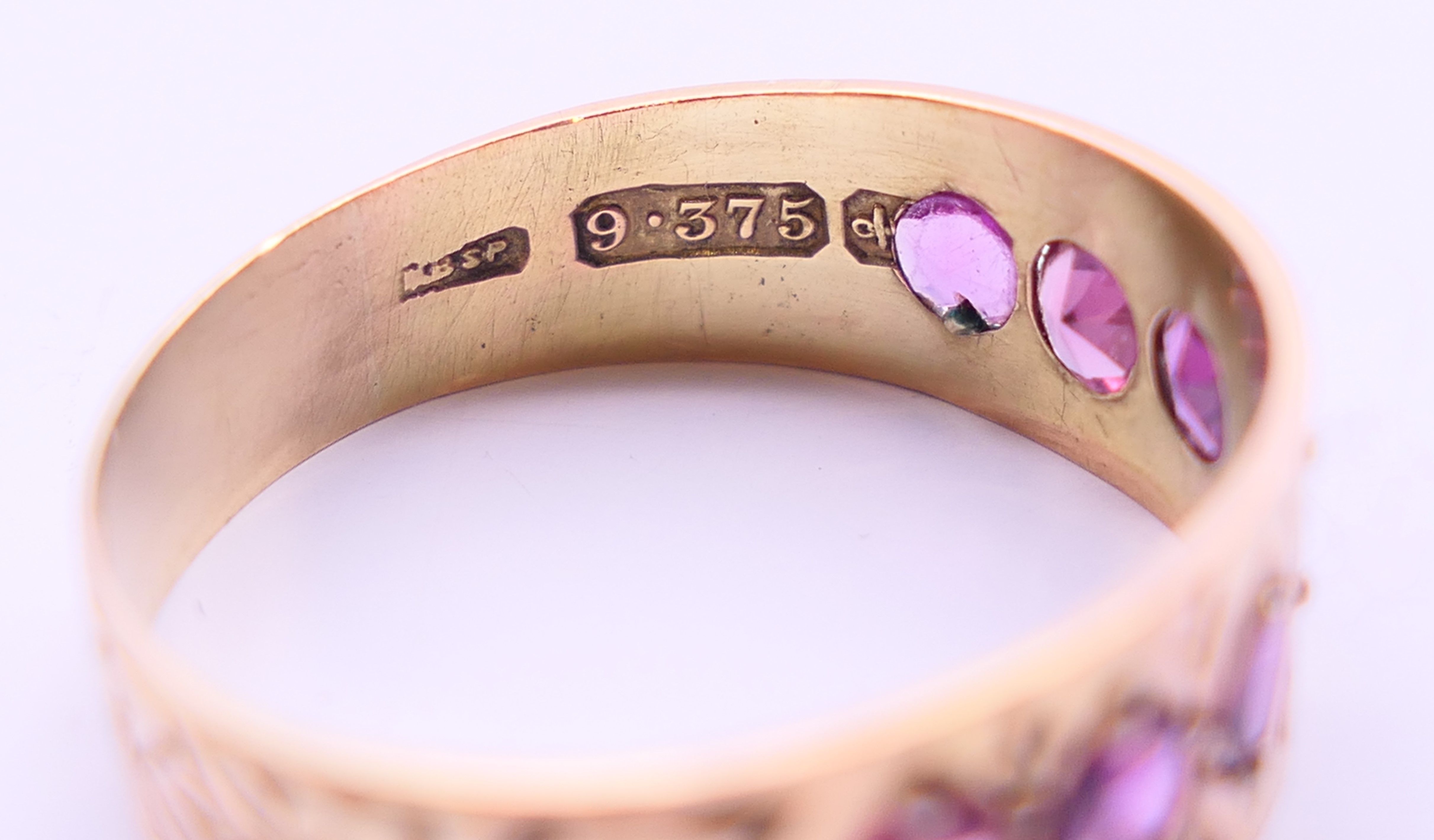 Six 9 ct gold dress rings. 21.2 grammes total weight. - Image 21 of 26