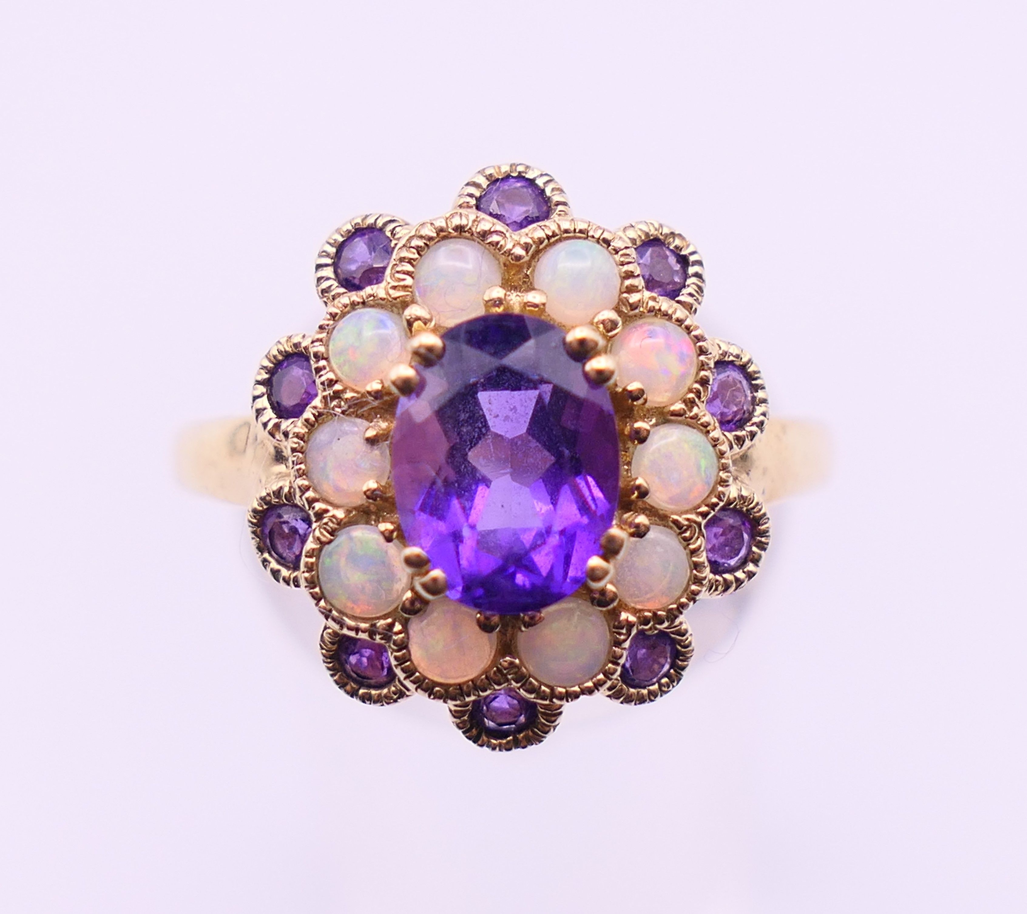 Six 9 ct gold dress rings. 21.2 grammes total weight. - Image 2 of 26