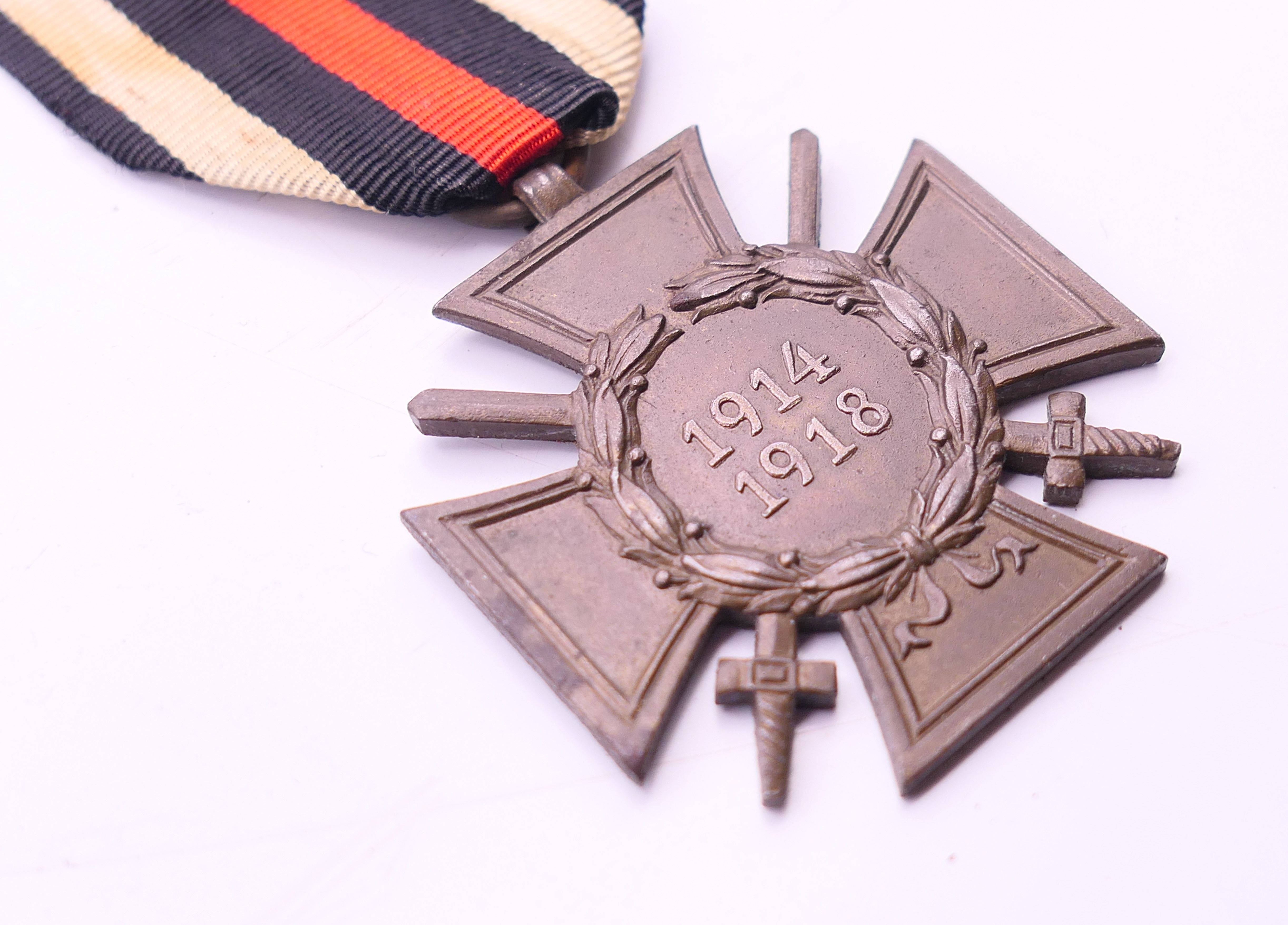 Three German medals with ribbons, to include a 1914-1918 WWI medal, - Image 6 of 10