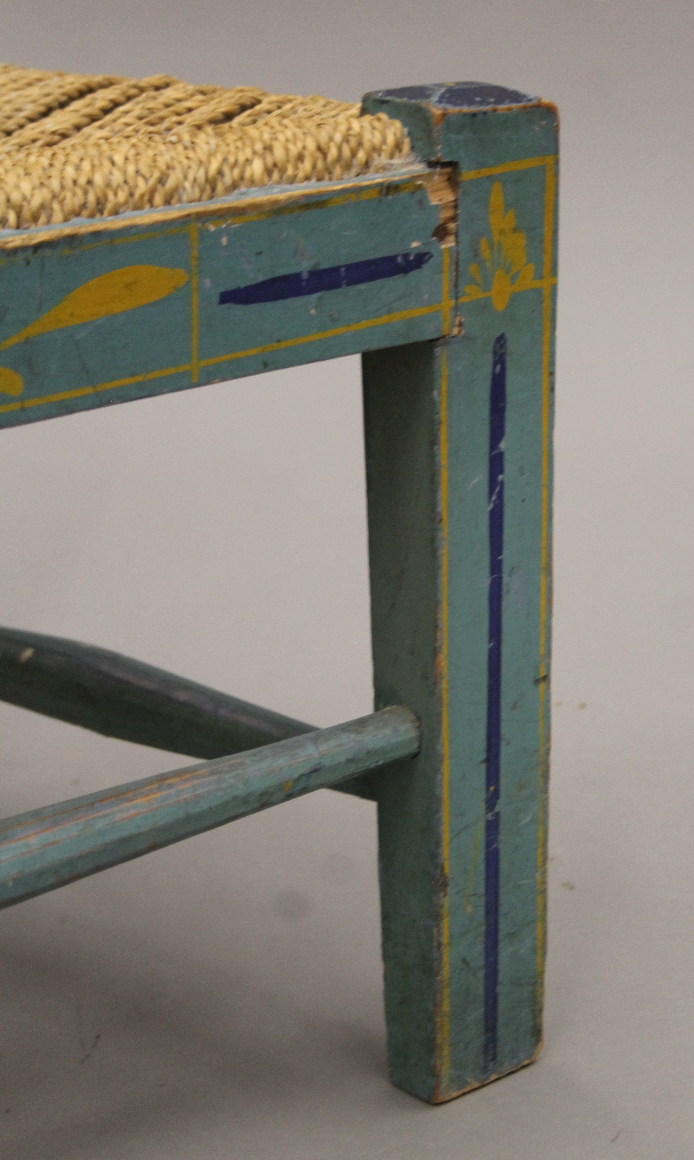 A florally-painted child's chair. 43 cm wide. - Image 4 of 4