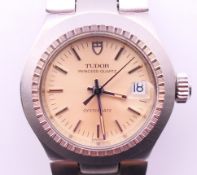 A Tudor Princess-Quartz Oysterdate ladies wristwatch, boxed. 2.5 cm diameter.