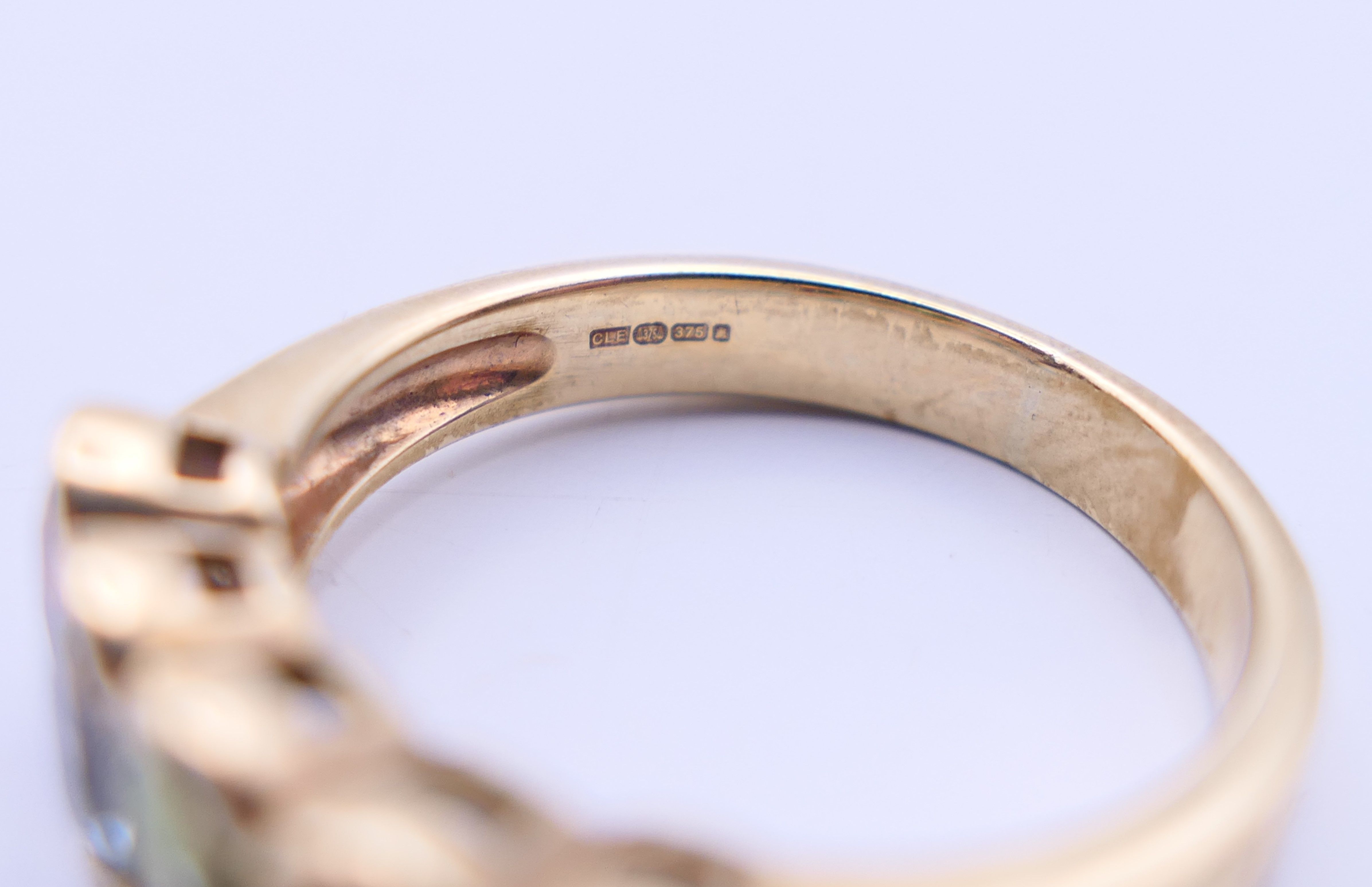 An 18 ct gold tourmaline ring and a quantity of 9 ct gold tourmaline and other stone set jewellery. - Image 11 of 13