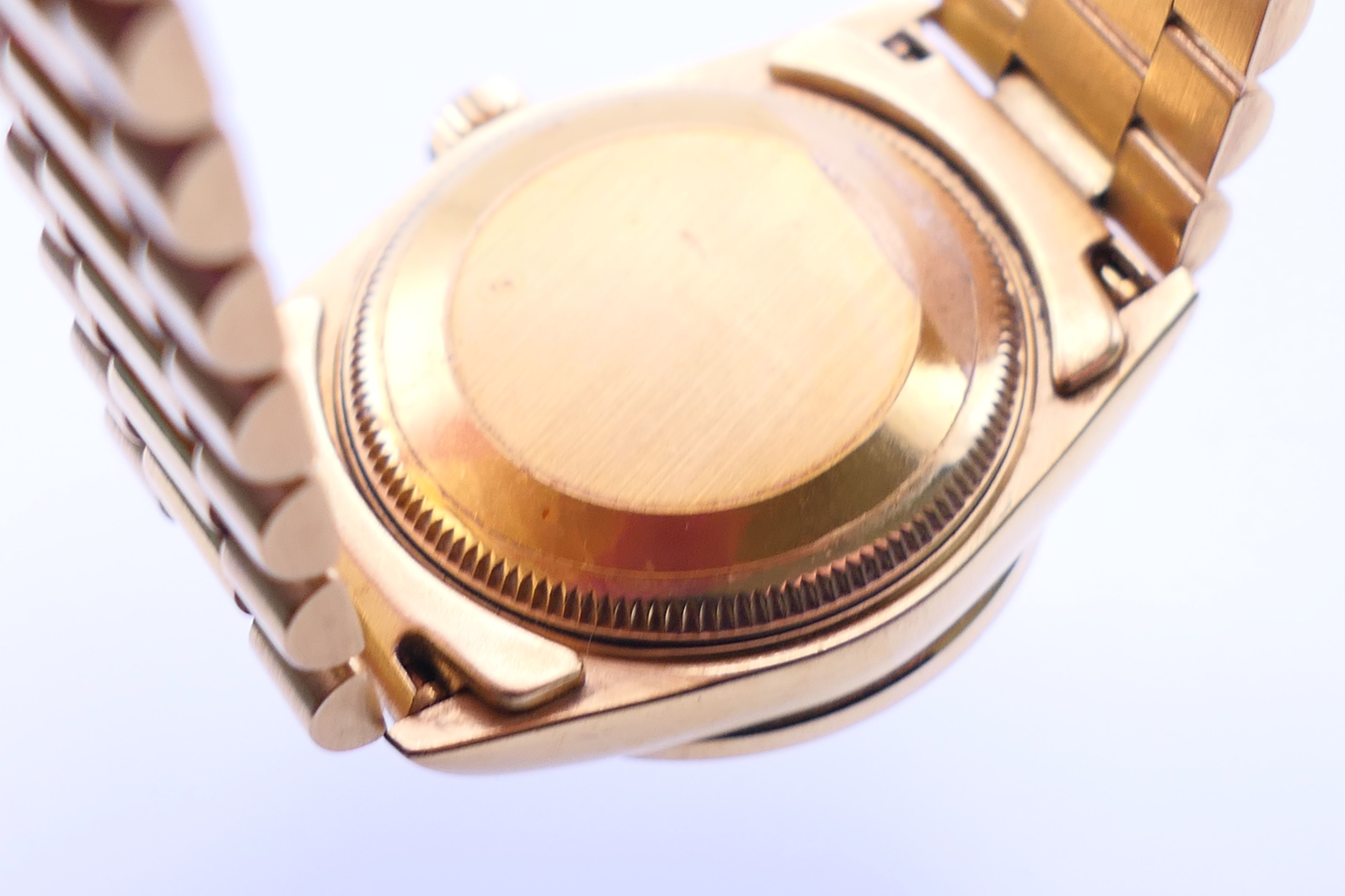 An 18 ct gold Rolex Oyster Perpetual Datejust chronometer wristwatch with associated diamond bezel - Image 5 of 12