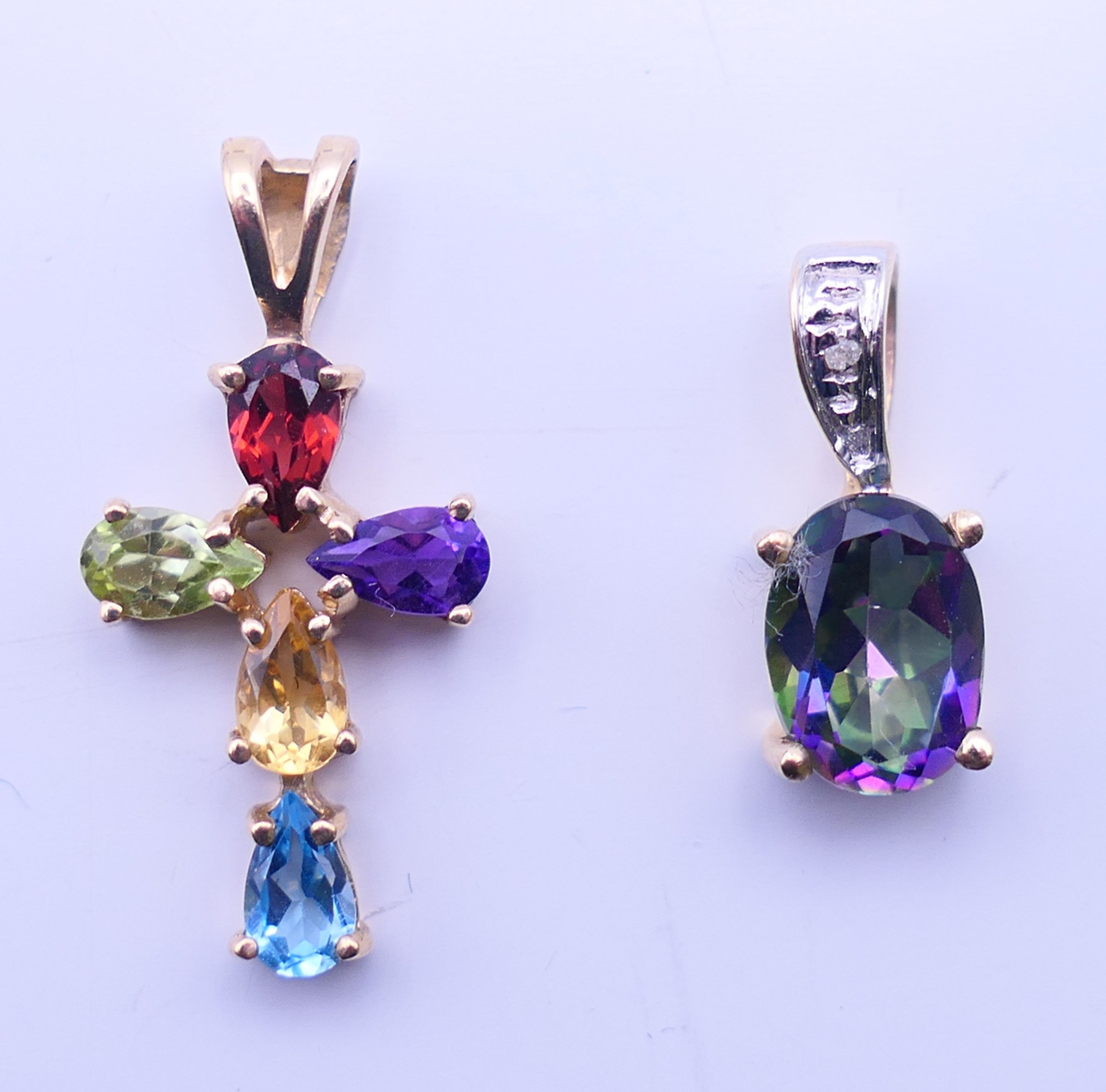 An 18 ct gold tourmaline ring and a quantity of 9 ct gold tourmaline and other stone set jewellery. - Image 7 of 13