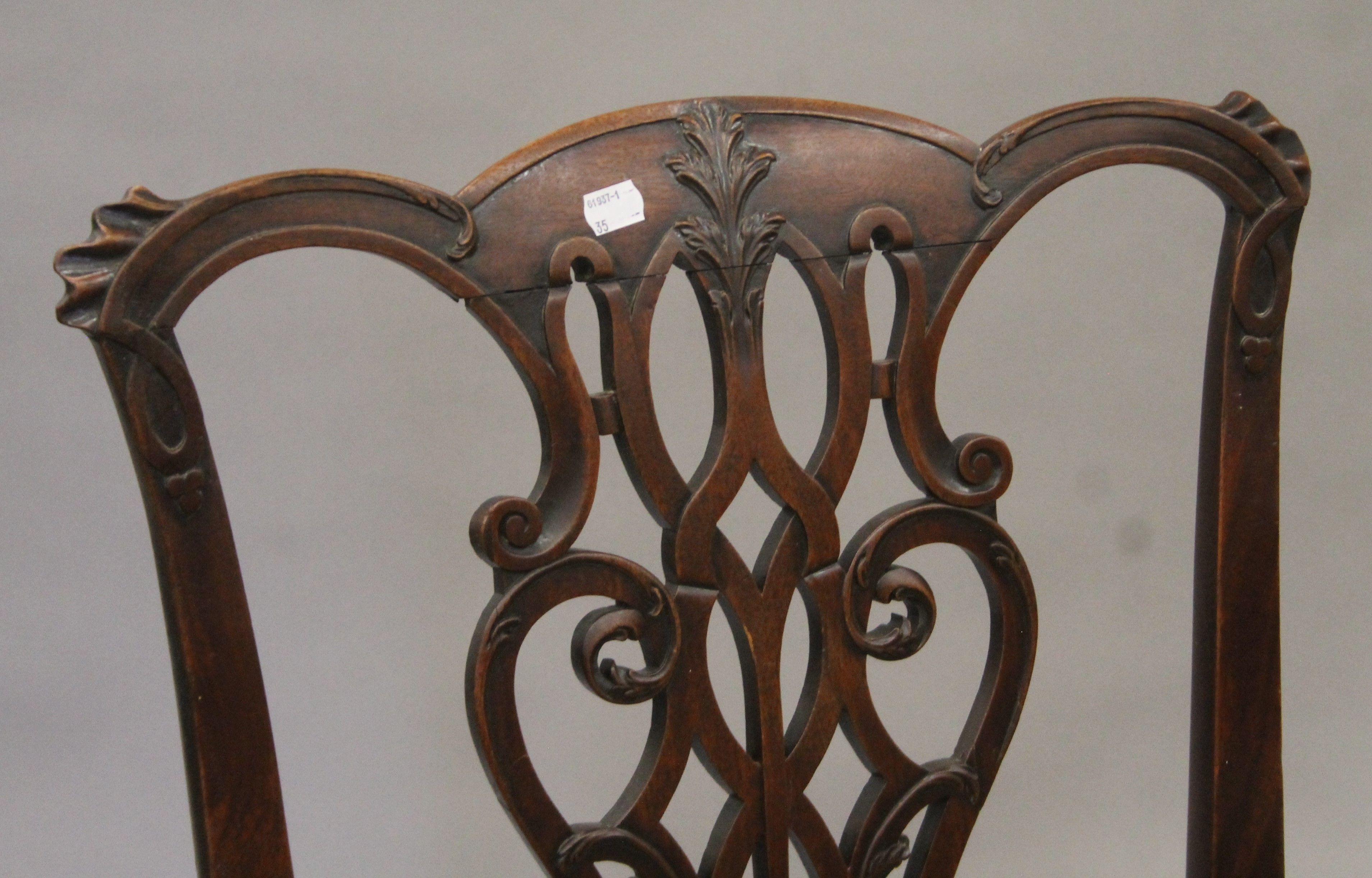 Six various 19th century mahogany dining chairs. - Image 3 of 16