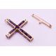 An 18 ct gold and amethyst cross pendant/brooch, - Image 4 of 6