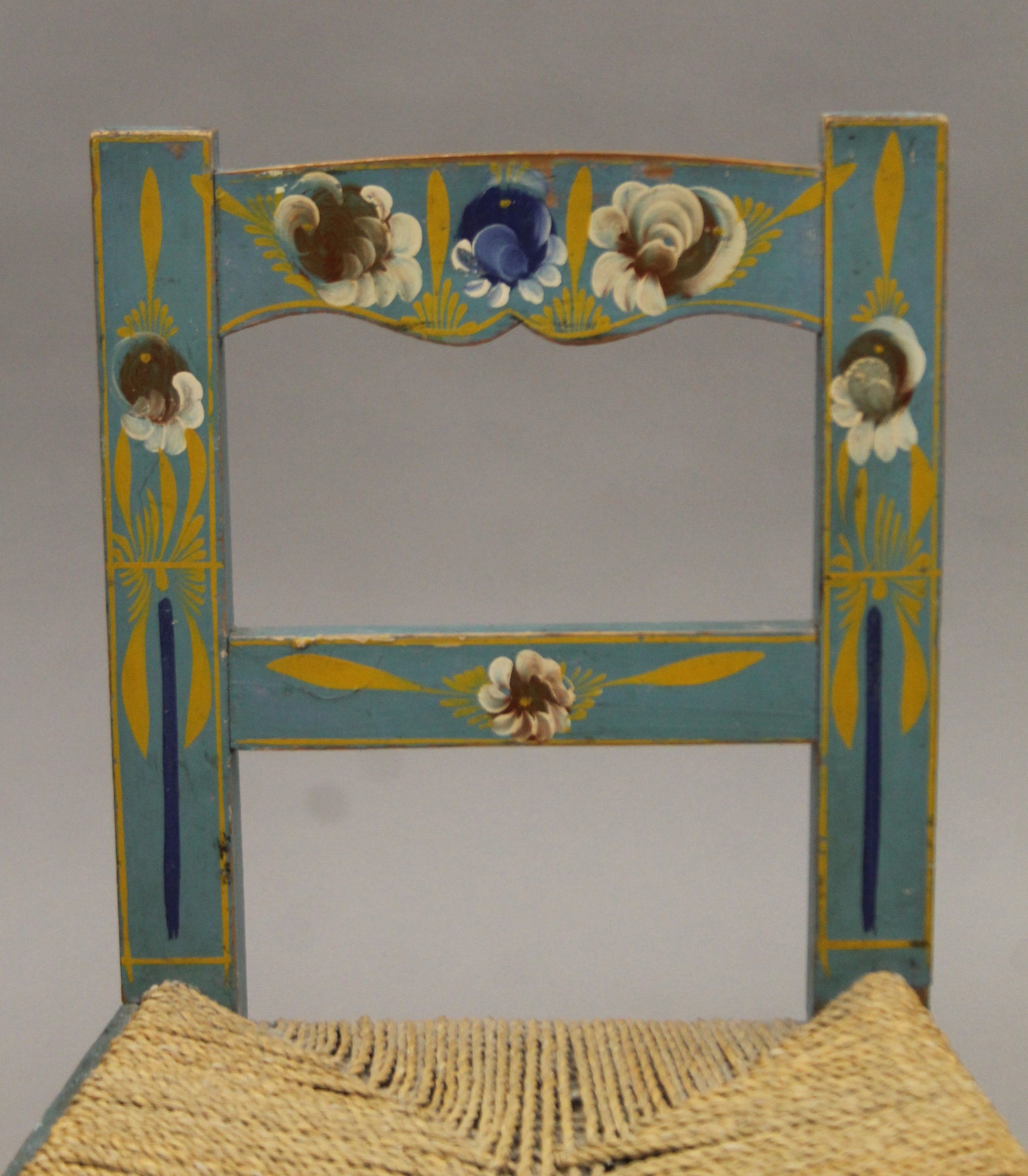 A florally-painted child's chair. 43 cm wide. - Image 2 of 4