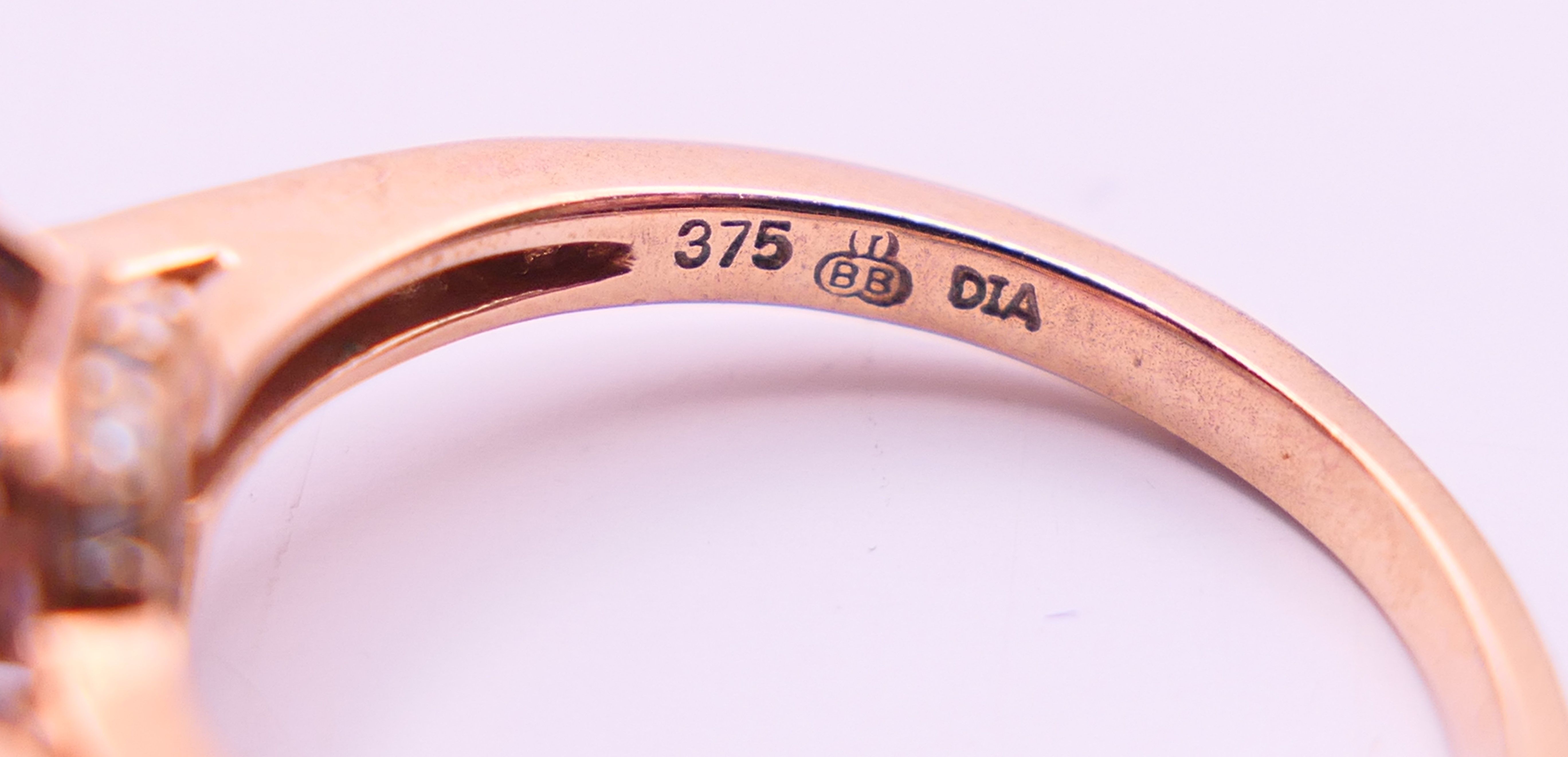 Six 9 ct gold dress rings. 21.2 grammes total weight. - Image 16 of 26