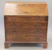 A 19th century mahogany bureau. 99 cm wide.