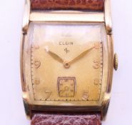 An Elgin gentlemen's wristwatch. 2.5 cm x 2.75cm.
