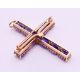 An 18 ct gold and amethyst cross pendant/brooch, - Image 6 of 6