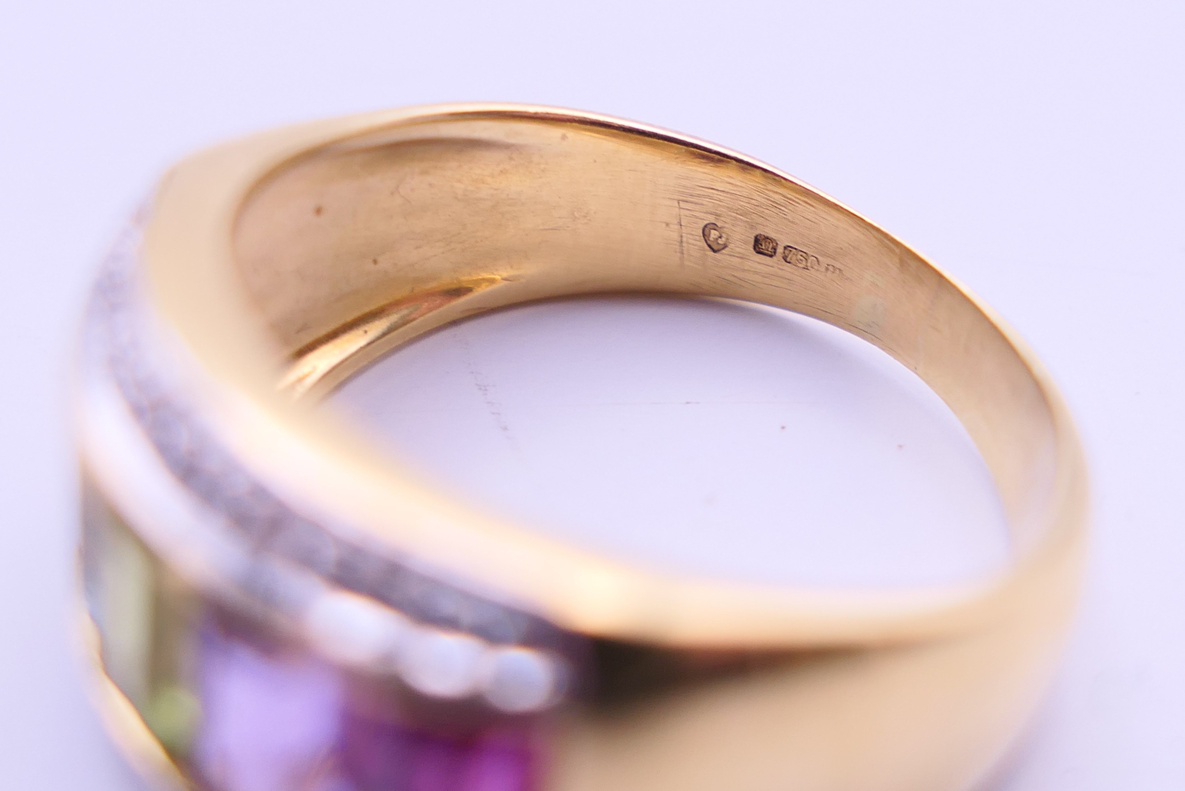 An 18 ct gold tourmaline ring and a quantity of 9 ct gold tourmaline and other stone set jewellery. - Image 9 of 13