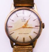A Tudor Rolex 9 ct gold gentleman's wristwatch, Royal model. Dial 3 cm diameter.