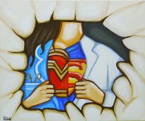 LIST, RACHEL (born 1991) British (AR), Doctors and Nurses are the Superheroes, acrylic on canvas,