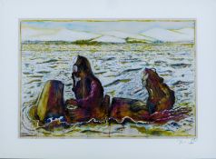 CHILDISH, BILLY (born 1959) British (AR), The Boatmen, a signed limited edition print on card,