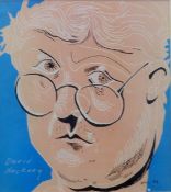 HOCKNEY, DAVID OM CH RA (born 1937) British (AR), Self Portrait, print on paper, framed and glazed.