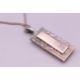 A silver ingot pendant on a silver chain. - Image 4 of 6
