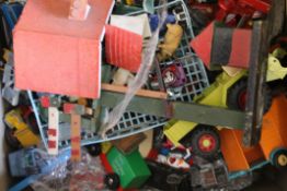 A quantity of vintage toys including Matchbox, Britains, Dinky etc.