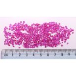 A quantity of loose rubies.