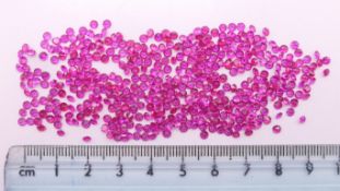 A quantity of loose rubies.