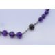 An amethyst bead necklace. 76 cm long. - Image 2 of 4