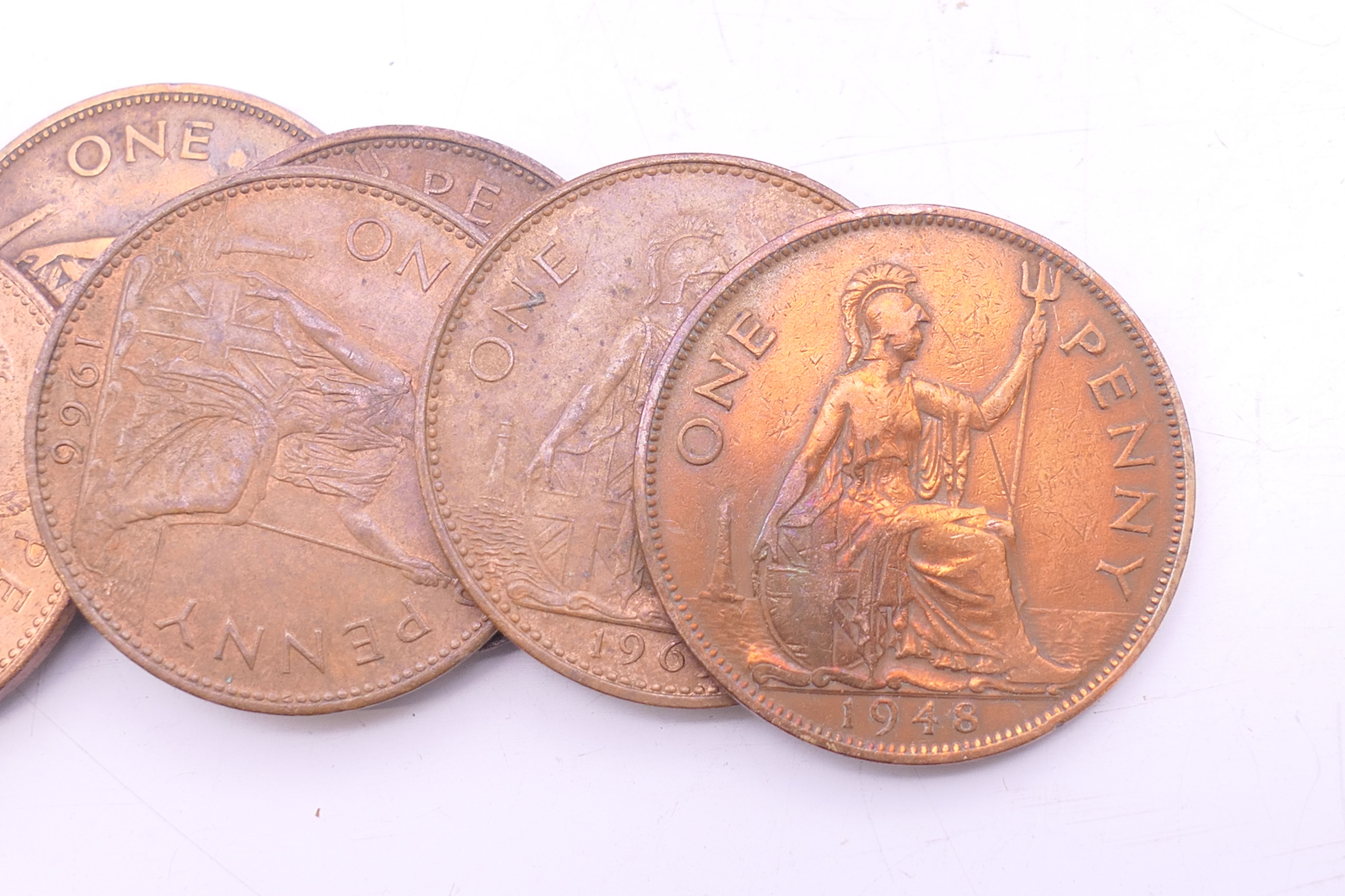 An Art Deco metal and wood cigarette box containing a quantity of coins. Box 15.5 x 8.25 x 4.5 cm. - Image 14 of 16