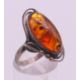 Two silver and amber rings and a cross pendant. Pendant 2.5 cm high. - Image 6 of 10