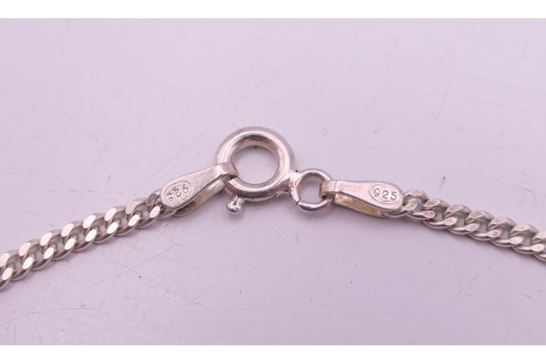 A silver ingot pendant on a silver chain. - Image 6 of 6