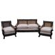 An early 20th century three-piece bergere suite. The settee 165 cm wide. - Image 10 of 12