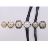 A collection of ladies' silver wristwatches, to include Medana, Waltham, Cyma, etc.