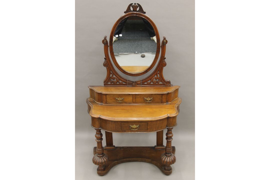 A Victorian mahogany duchess dressing table. 105 cm wide. - Image 1 of 9