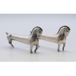 Two WMF horse form knife rests. 8.5 cm x 4.5 cm.