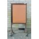 A 19th century mahogany fire screen on splay legs with three sliding panels. 54 cm wide. - Image 2 of 5
