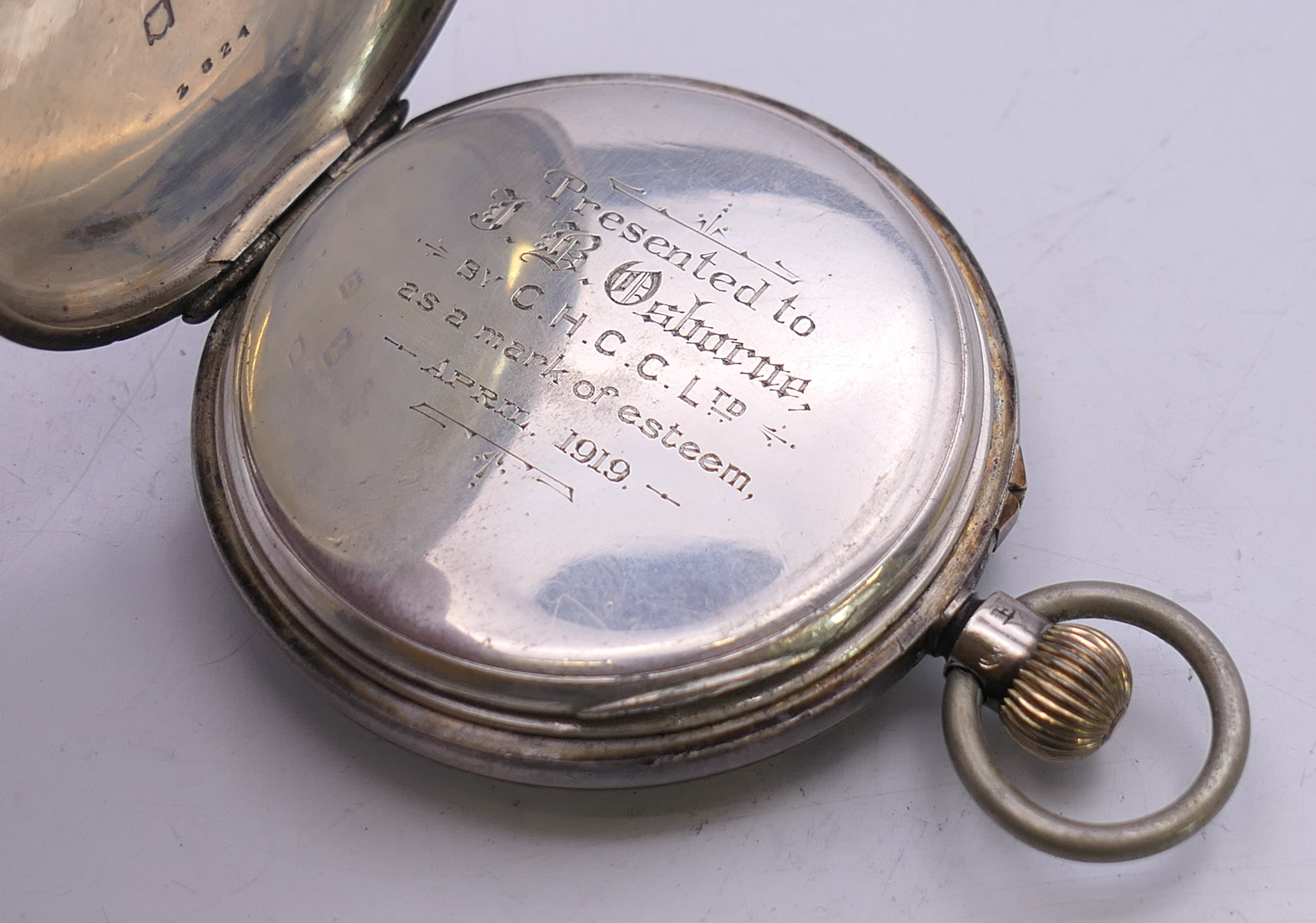A J W Benson silver pocket watch. 5.25 cm diameter. - Image 6 of 8