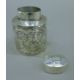 A silver tea caddy decorated with embossed angels. 9.5 cm high. 87.4 grammes. - Image 3 of 4
