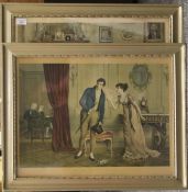 A pair of 19th century-style prints, each framed and glazed. 66.5 x 52 cm overall.