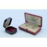 A Russian jewellery box (F Butz, St Petersburg) and a Mappin & Webb jewellery box (both vacant).