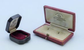 A Russian jewellery box (F Butz, St Petersburg) and a Mappin & Webb jewellery box (both vacant).