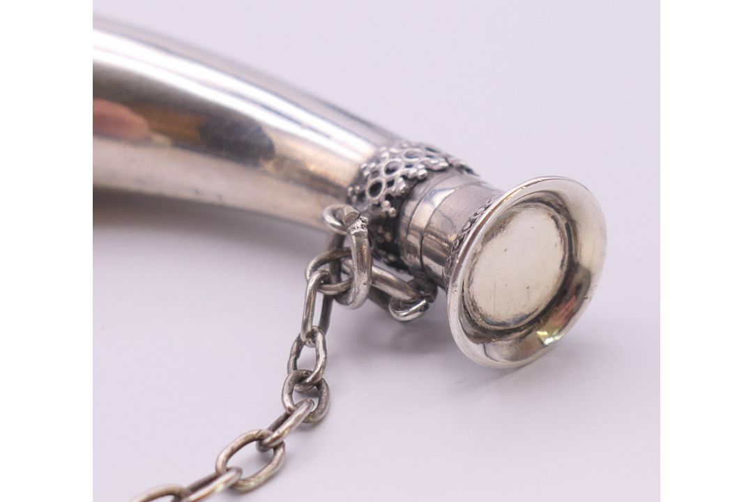 A large Victorian silver cornucopia vinaigrette. 13.5 cm long. - Image 4 of 6