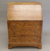 A burr oak bureau. 69 cm wide.
